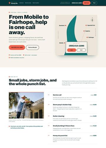 Gulf Coast Honey-Do website design