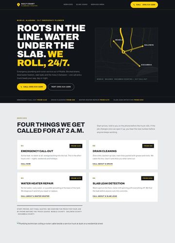 Gulf Coast Plumbing & Rooter website design