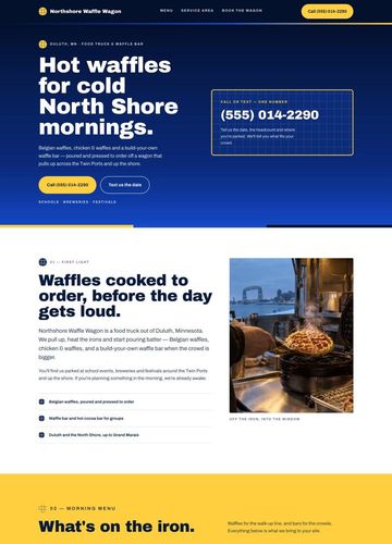 Northshore Waffle Wagon website design