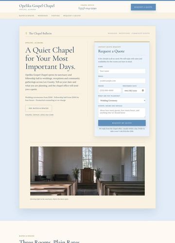Opelika Gospel Chapel website design