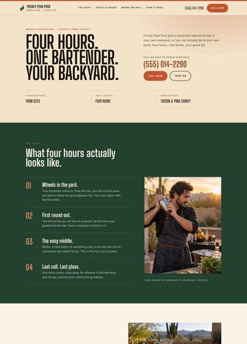 Prickly Pear Pour website design