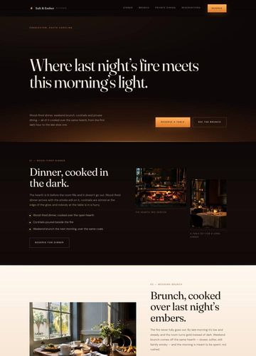 Salt & Ember Kitchen website design