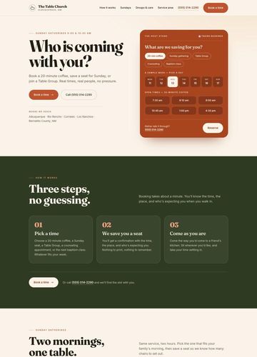 The Table Church website design